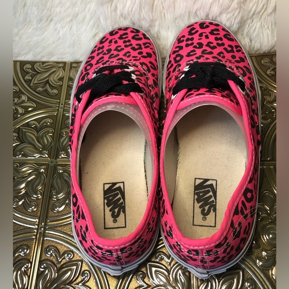 Vans Pink and Black Leopard Sneakers size 3 - Picture 10 of 16